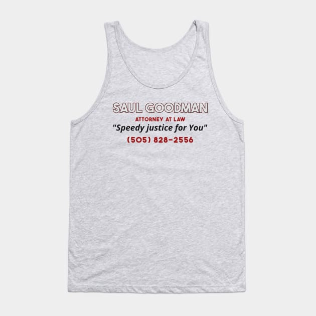 Saul Goodman Attorney at law Tank Top by Stevendan